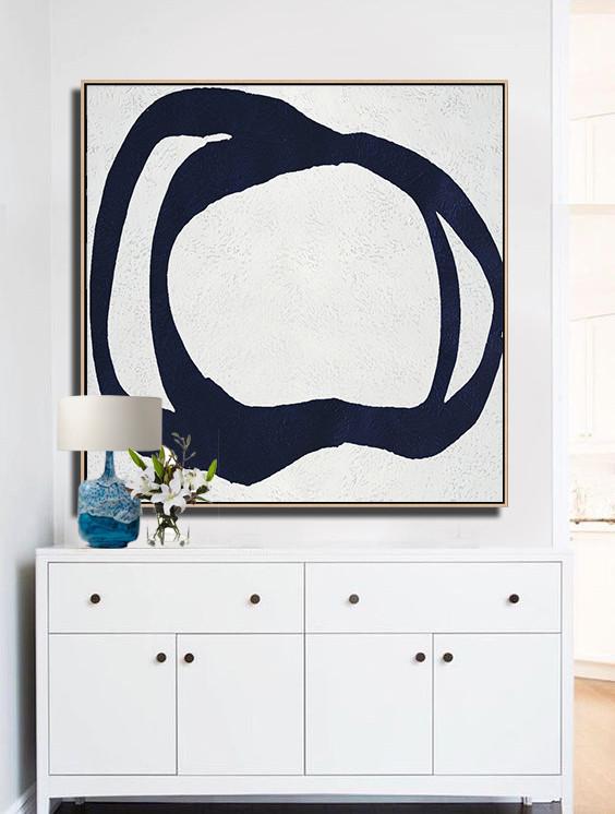 Navy Blue Minimalist Painting #NV313A